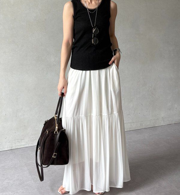  「ラメリブチュールタンク」|Tシャツ・カットソー|