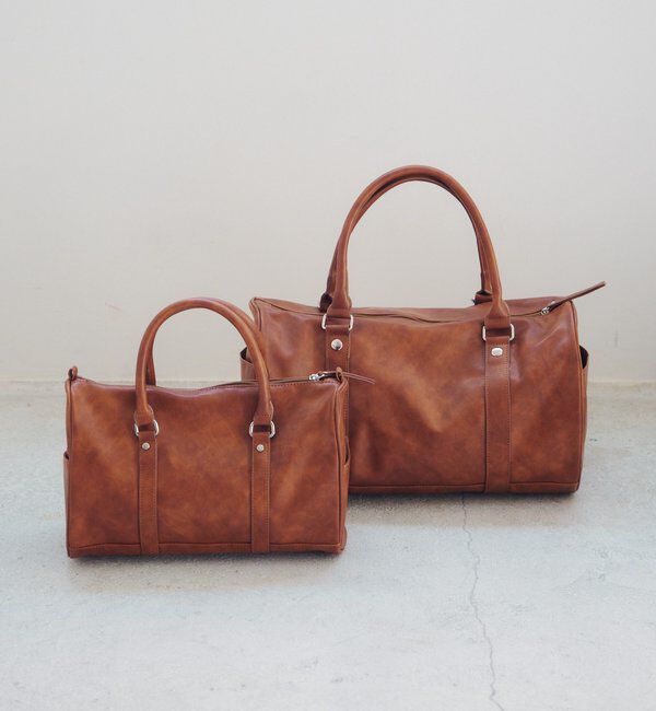  「【500mlペットボトル収納可】スタッズボストンバッグ」|ボストンバッグ|