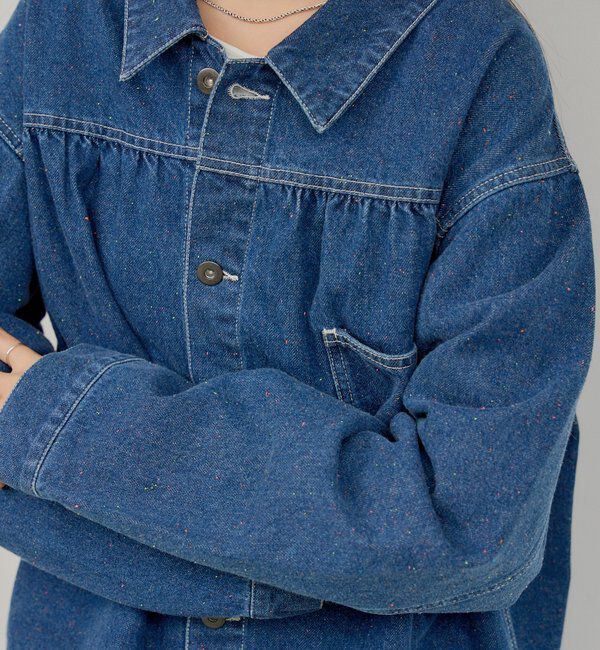  「【WHIMSIC】ネップデニムワークジャケット」|デニムジャケット|