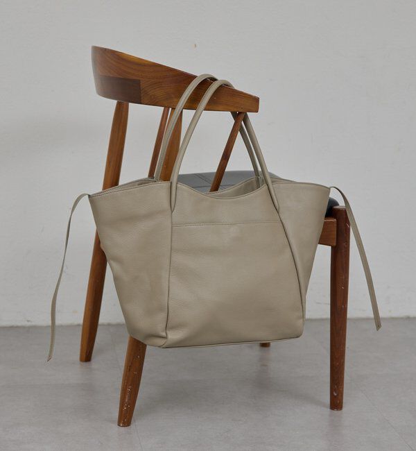  「【2.718】シュリンクレザートート」|トートバッグ|グレージュ