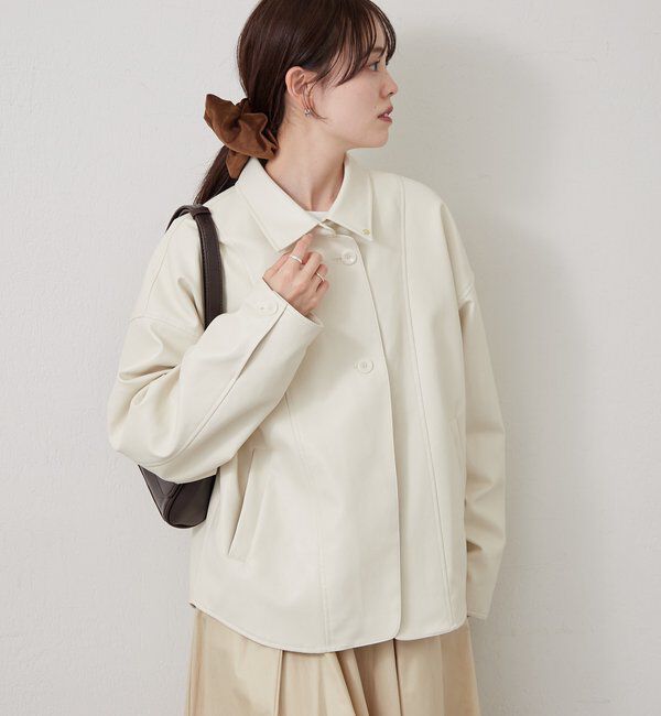  「レザーシャツジャケット」|ブルゾン・スタジャン|