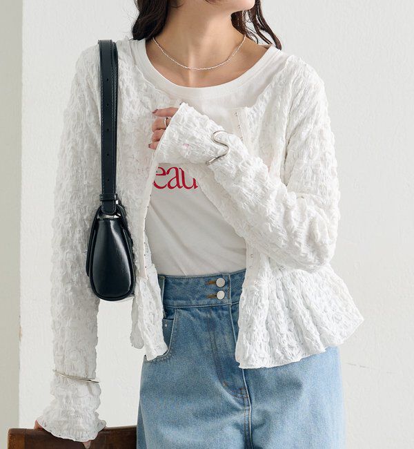  「シャーリングペプラム TOPS」|シャツ・ブラウス|