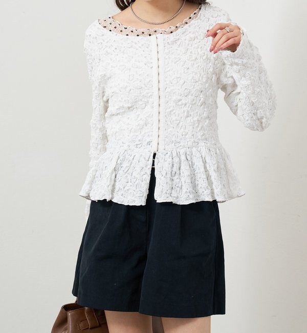  「シャーリングペプラム TOPS」|シャツ・ブラウス|