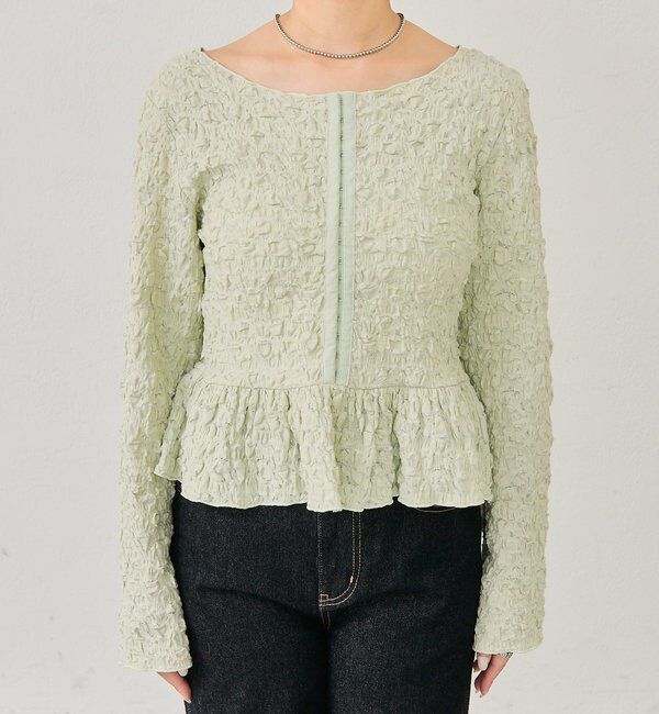  「シャーリングペプラム TOPS」|シャツ・ブラウス|