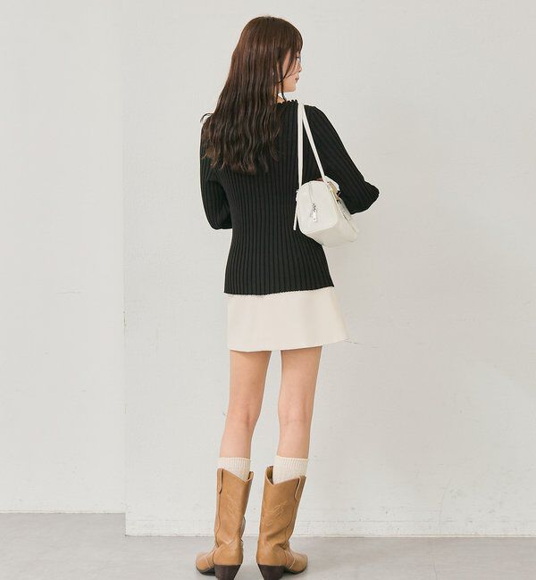  「ラウンドスリットリブカーディガン」|カーディガン|