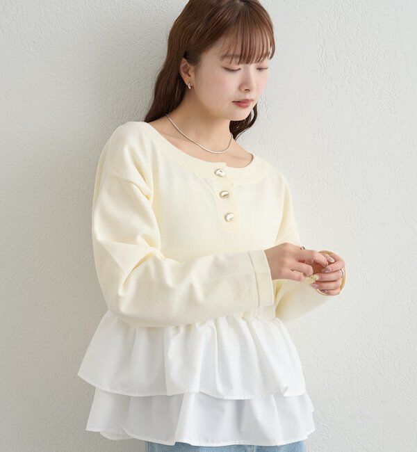  「ペプラムヘンリーニット」|ニット・セーター|