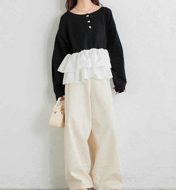  「ペプラムヘンリーニット」|ニット・セーター|