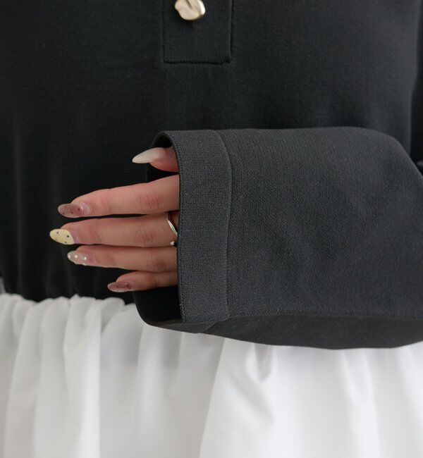  「ペプラムヘンリーニット」|ニット・セーター|