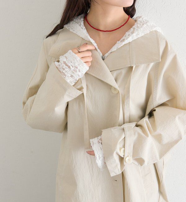  「スタンドカラーミドルトレンチ」|トレンチコート|