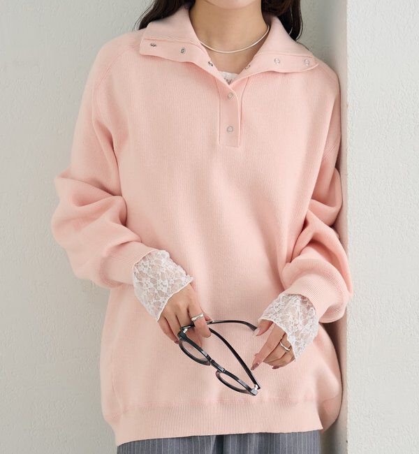  「26SSスウェットライクヘンリーニット」|ニット・セーター|