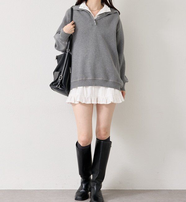  「26SSスウェットライクヘンリーニット」|ニット・セーター|