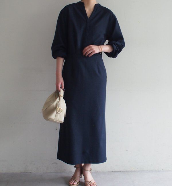  「リネンライクVワンピース」|ワンピース|