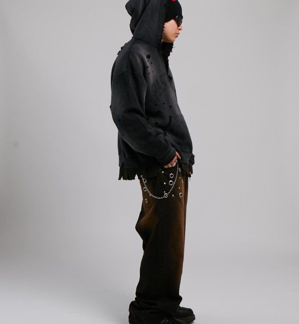  「【FromVintage】ダメージパーカー」|パーカー|