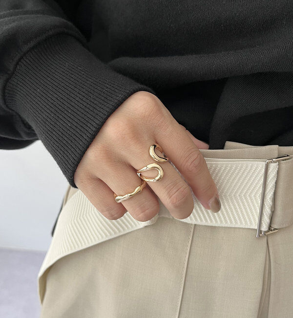  「〈GOLDY/ゴールディ〉2SETリボンリング」|リング|