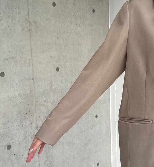  「【再販・サイズ展開あり・WEB限定カラー/グレージュ】Wテーラージャケット」|テーラードジャケット|