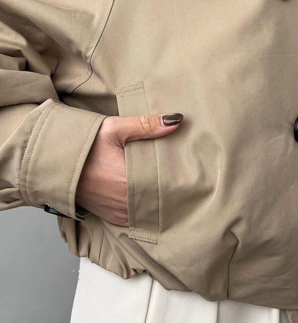  「【サイズ展開あり】ショートトレンチコート」|トレンチコート|