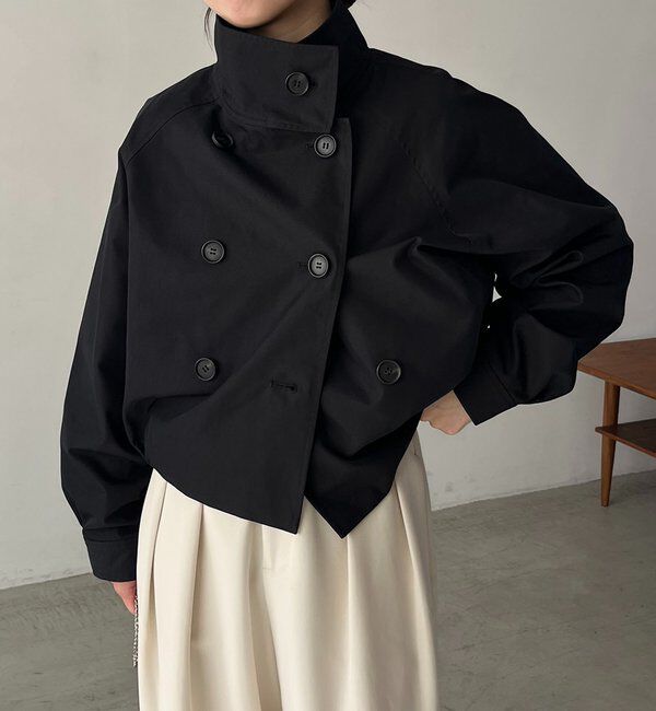  「【サイズ展開あり】ショートトレンチコート」|トレンチコート|