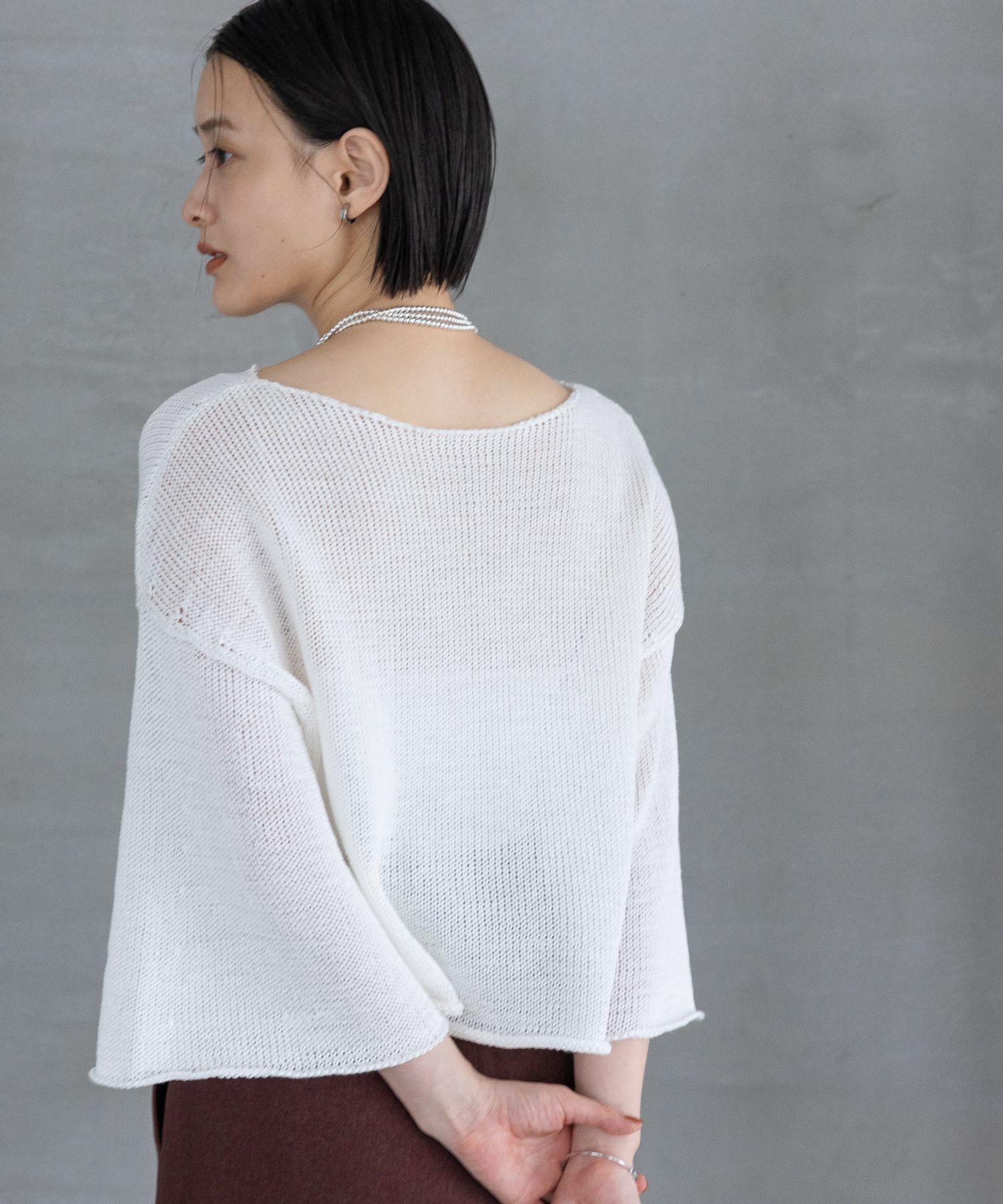 A part by 「ルーズニットプルオーバー_6分袖」|ニット・セーター|