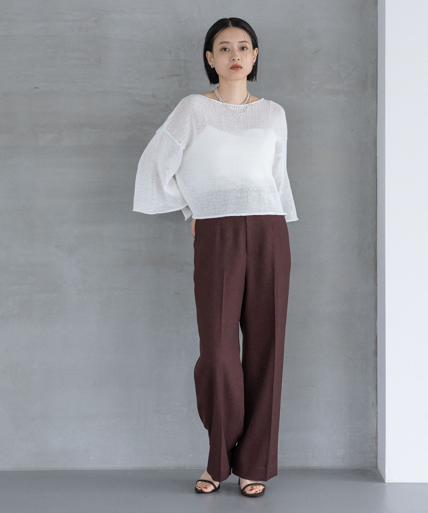 A part by 「ルーズニットプルオーバー_6分袖」|ニット・セーター|