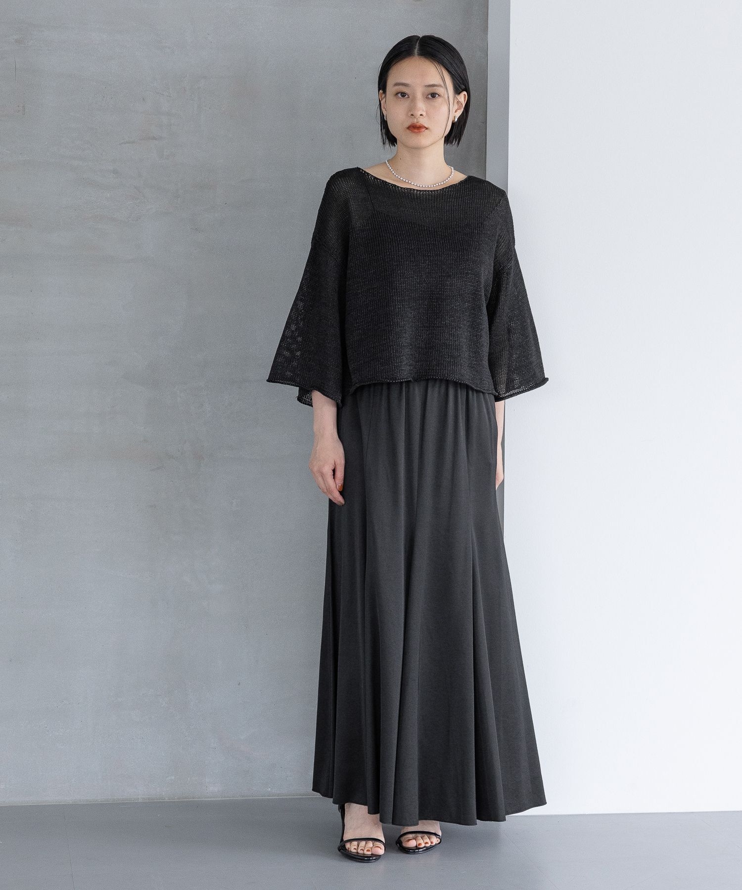 A part by 「ルーズニットプルオーバー_6分袖」|ニット・セーター|