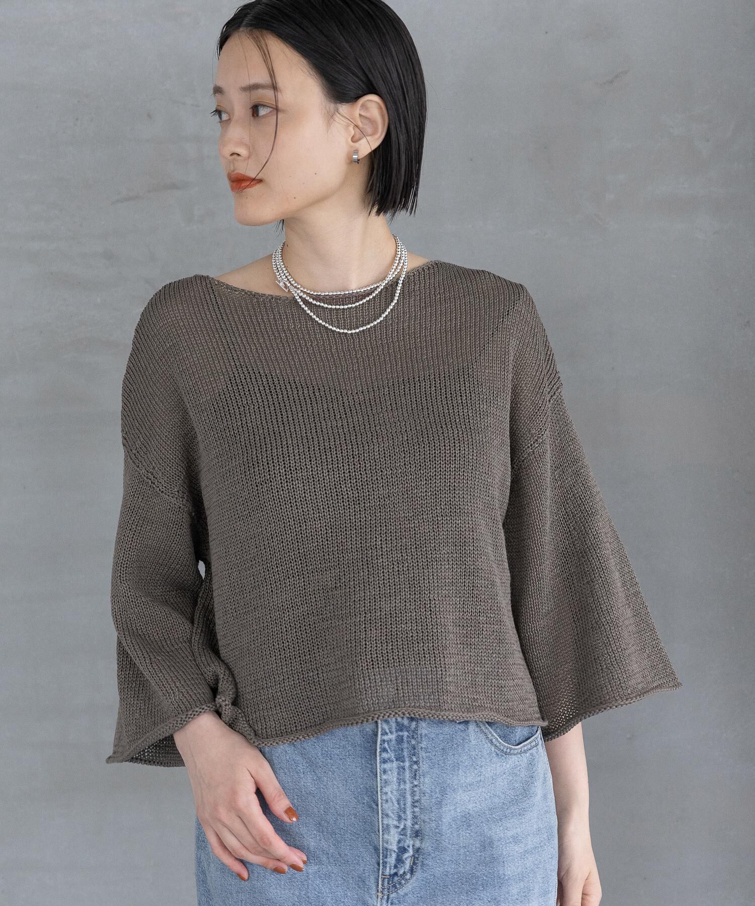 A part by 「ルーズニットプルオーバー_6分袖」|ニット・セーター|
