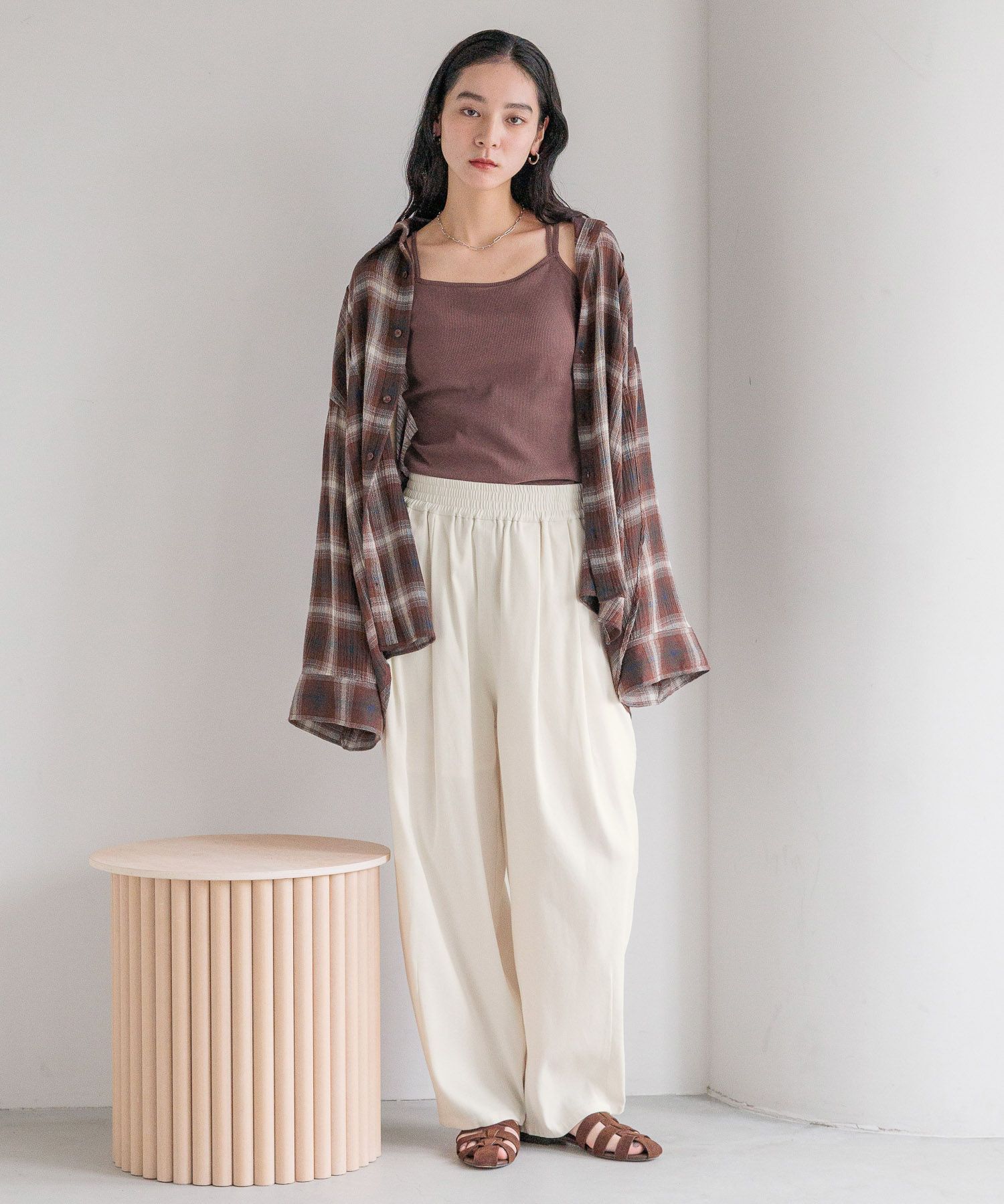 LOWRYS FARM「オンブレチェックシャツ」|シャツ・ブラウス|