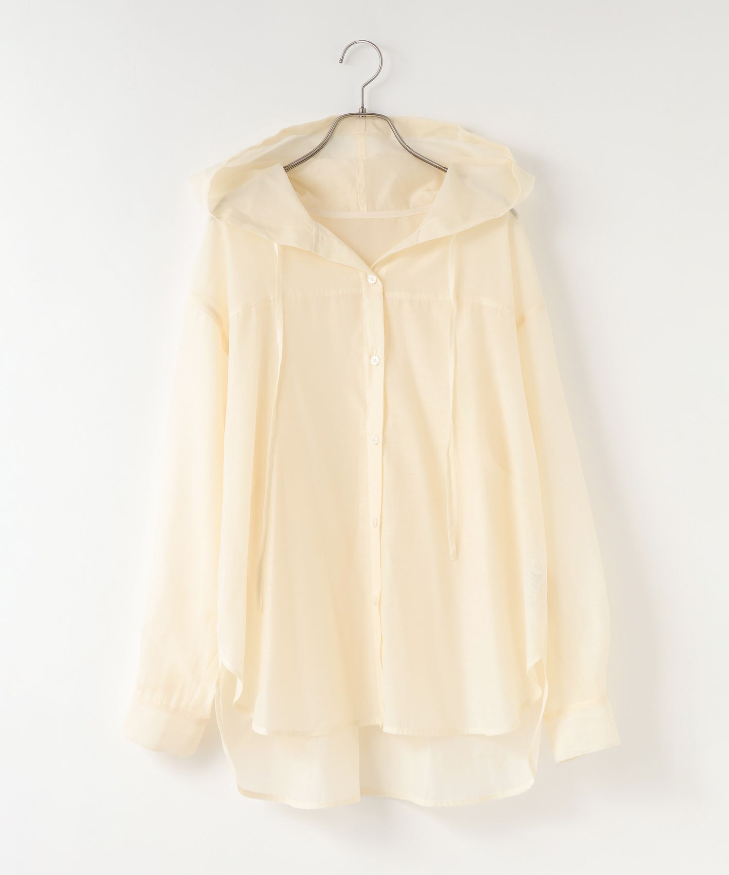 LOWRYS FARM「シアーフードシャツ」|シャツ・ブラウス|