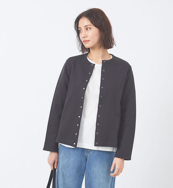 collex「シルケット裏毛カーディガン」|カーディガン|グレー