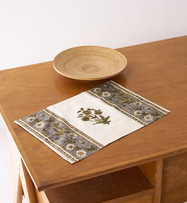 collex「ブロックリントランチョンマット」|食器・キッチングッズ|ベージュ