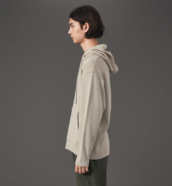 ABAHOUSE「フルニードル リラックス プルオーバー ニット パーカー」|ニット・セーター|