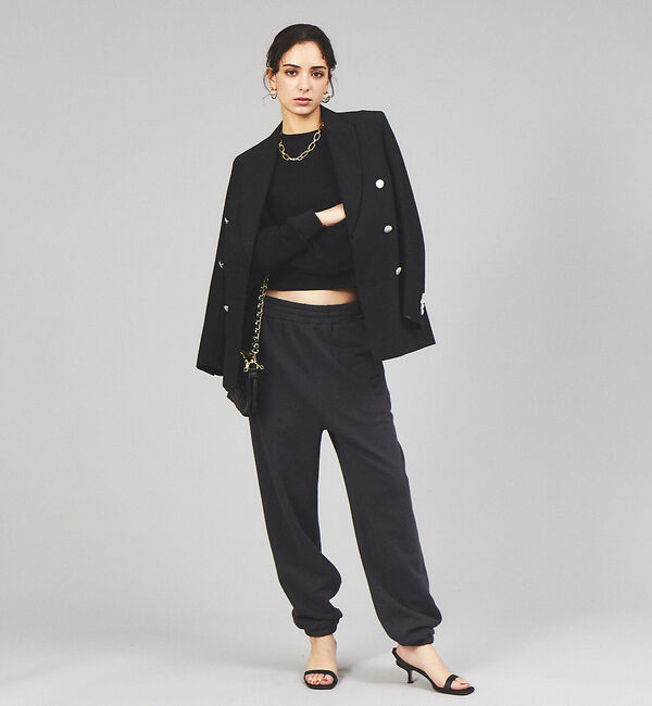 ABAHOUSE「【JEMORGAN/ジェーイーモーガン】柔編み裏毛ショート丈クルーネック / 吊」|スウェット・ジャージ|