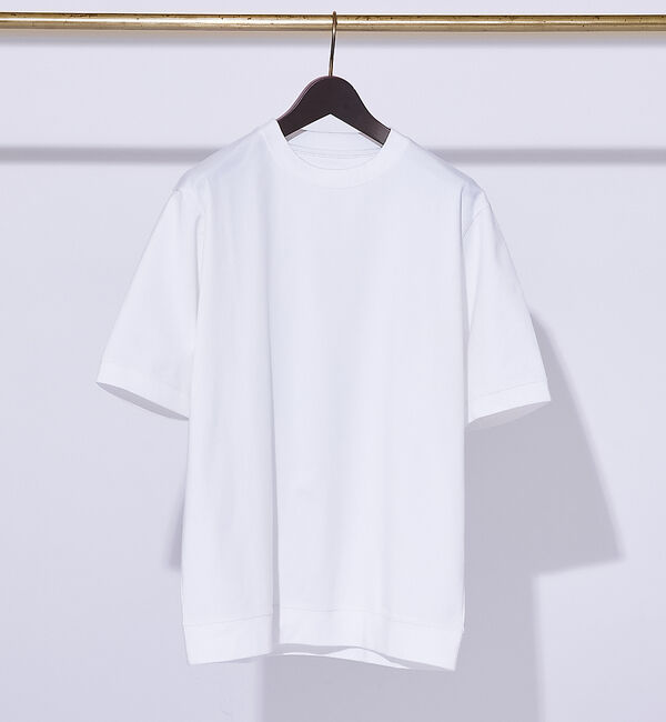 ABAHOUSE「【リブ付】シルケット ポンチ 半袖 Tシャツ」|Tシャツ・カットソー|ホワイト