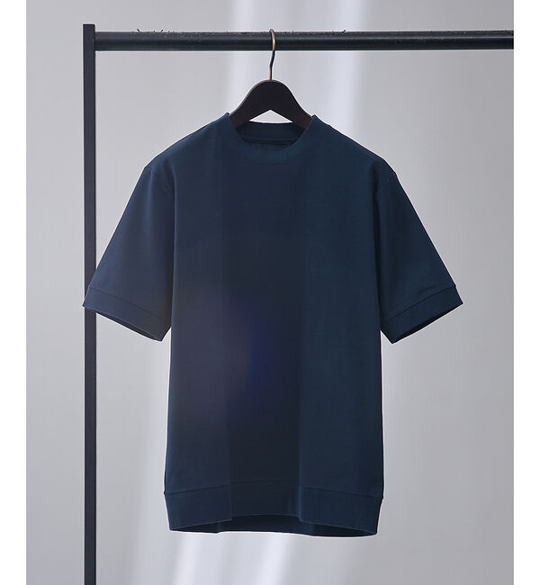 ABAHOUSE「【リブ付】シルケット ポンチ 半袖 Tシャツ」|Tシャツ・カットソー|グリーン