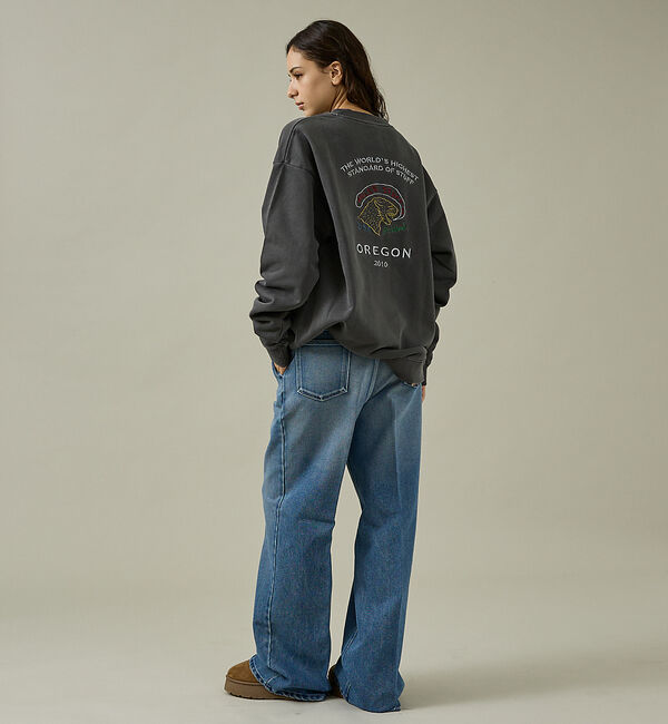 ABAHOUSE「【POLER/ポーラー】EMB PIGMENT DYE CREW/ピグメント加工」|スウェット・ジャージ|