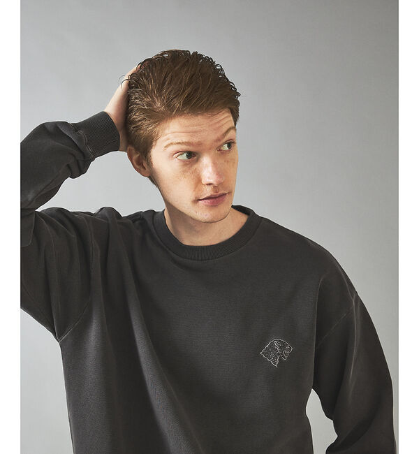 ABAHOUSE「【POLER/ポーラー】EMB PIGMENT DYE CREW/ピグメント加工」|スウェット・ジャージ|
