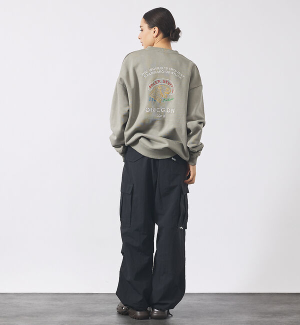 ABAHOUSE「【POLER/ポーラー】EMB PIGMENT DYE CREW/ピグメント加工」|スウェット・ジャージ|