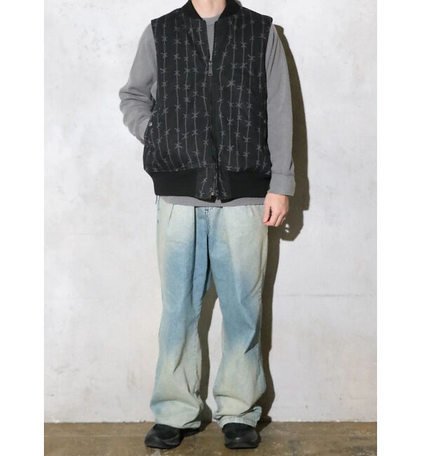 ABAHOUSE「【MADE IN STANDARD】PRINTED MA-1 VEST REVE」|ベスト・ジレ|