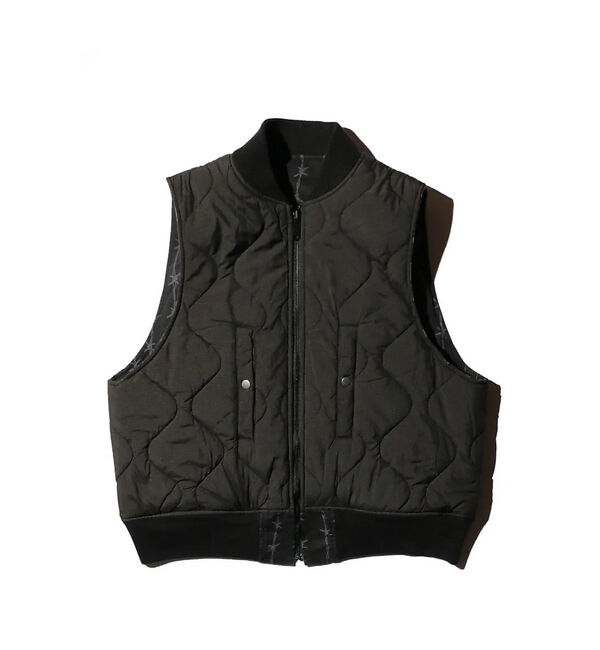 ABAHOUSE「【MADE IN STANDARD】PRINTED MA-1 VEST REVE」|ベスト・ジレ|