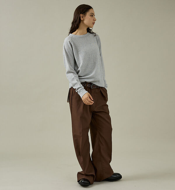 ABAHOUSE「【JEMORGAN/ジェーイーモーガン】CVCワッフル ラグラン裾ラウンドL S」|Tシャツ・カットソー|