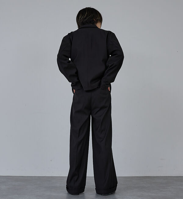 ABAHOUSE「【AH ABAHOUSE】2タック ワイドストレートスラックス / セットアップ」|スラックス|