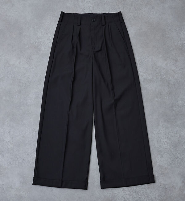 ABAHOUSE「【AH ABAHOUSE】2タック ワイドストレートスラックス / セットアップ」|スラックス|