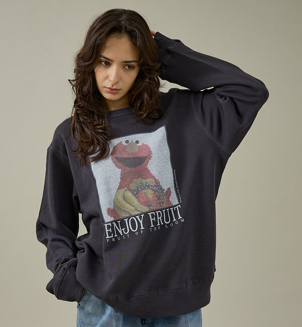 ABAHOUSE「【FRUIT OF THE LOOM】ロングスリーブ甘編み裏毛3/ELMO/ユニ」|スウェット・ジャージ|