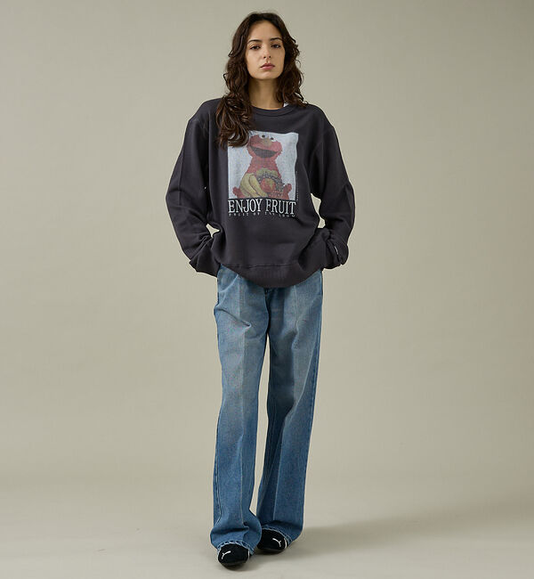 ABAHOUSE「【FRUIT OF THE LOOM】ロングスリーブ甘編み裏毛3/ELMO/ユニ」|スウェット・ジャージ|