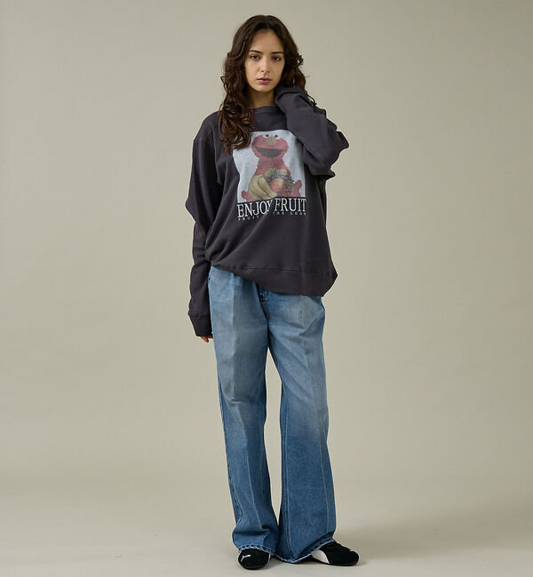 ABAHOUSE「【FRUIT OF THE LOOM】ロングスリーブ甘編み裏毛3/ELMO/ユニ」|スウェット・ジャージ|