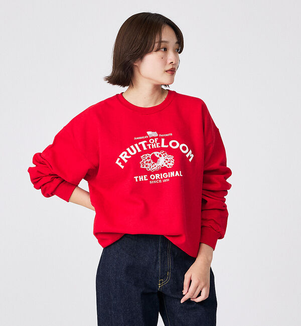 ABAHOUSE「【FRUIT OF THE LOOM】PRINT SWEAT5/プリントロゴ/ユ」|スウェット・ジャージ|レッド