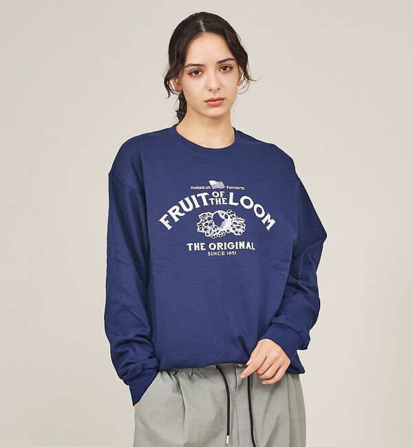 ABAHOUSE「【FRUIT OF THE LOOM】PRINT SWEAT5/プリントロゴ/ユ」|スウェット・ジャージ|ネイビー