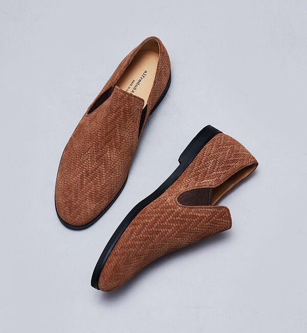 alfredoBANNISTER「【定番木型】メッシュ型押し / サイドゴア レザースリッポン」|その他|