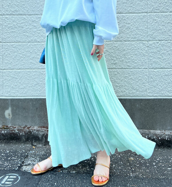 Rouge vif「【セットアップ対応】シアーティアードスカート」|スカート|