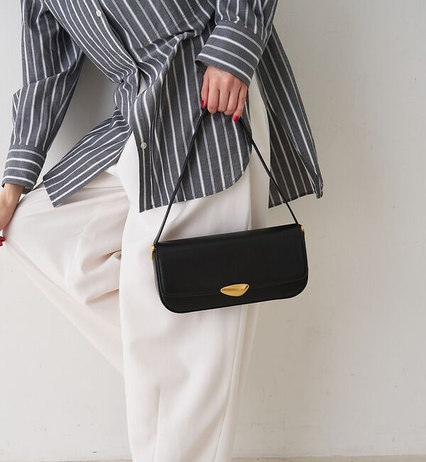 Rouge vif「【MAESTOSO/マエストソ】NOA BAGUETTE レザーショルダーバッグ」|ショルダー・メッセンジャー|