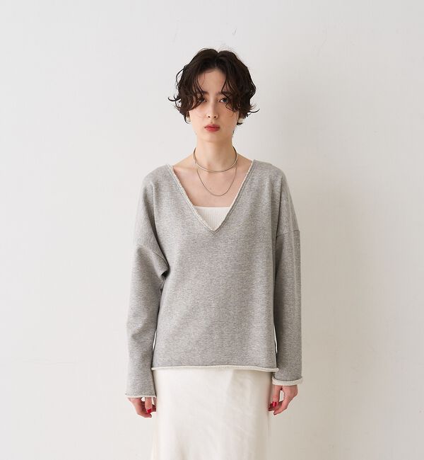 Rouge vif「裏毛Vネックスウェットプルオーバー」|スウェット・ジャージ|